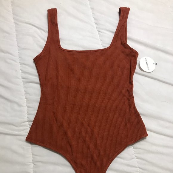 Lulus Tops - Lulu's Rust Brown Thong Bodysuit - NWT Never Worn